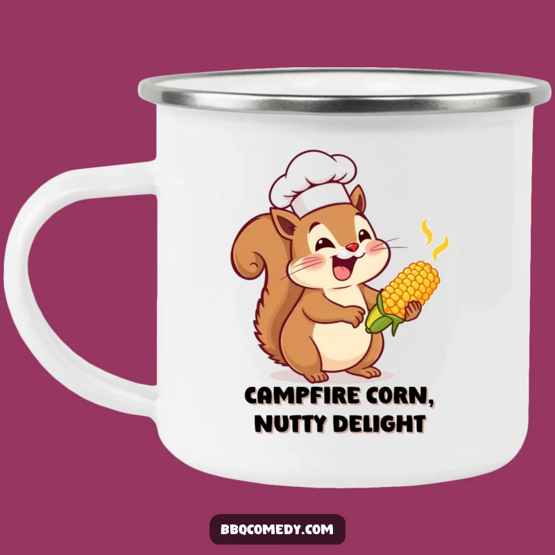 Funny Squirrel Campfire Mug - Enthusiastic Corn Baster Gift!