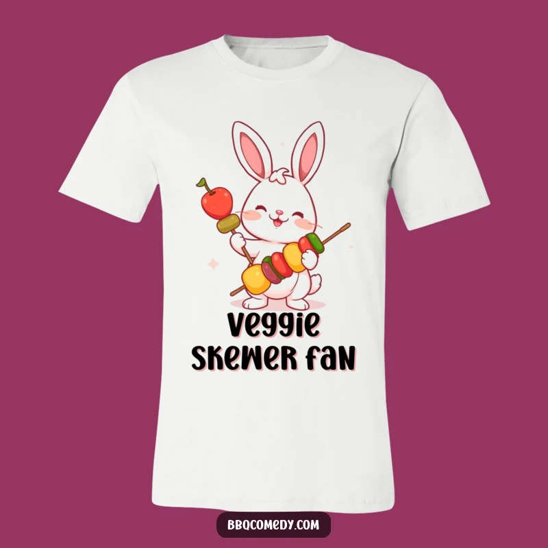 Funny Bunny Veggie Skewer T-Shirt: Wear Your Healthy Humor Proudly!