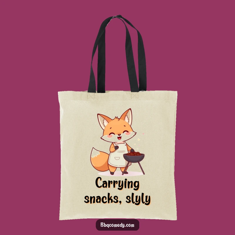 Funny Fox Apron Tote Bag - Cute BBQ Carryall Gift for Fox Fans!